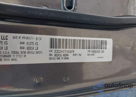 2014 Dodge Charger Sxt z USA, uszkodzony, nr VIN 2C3CDXHG7EH329278